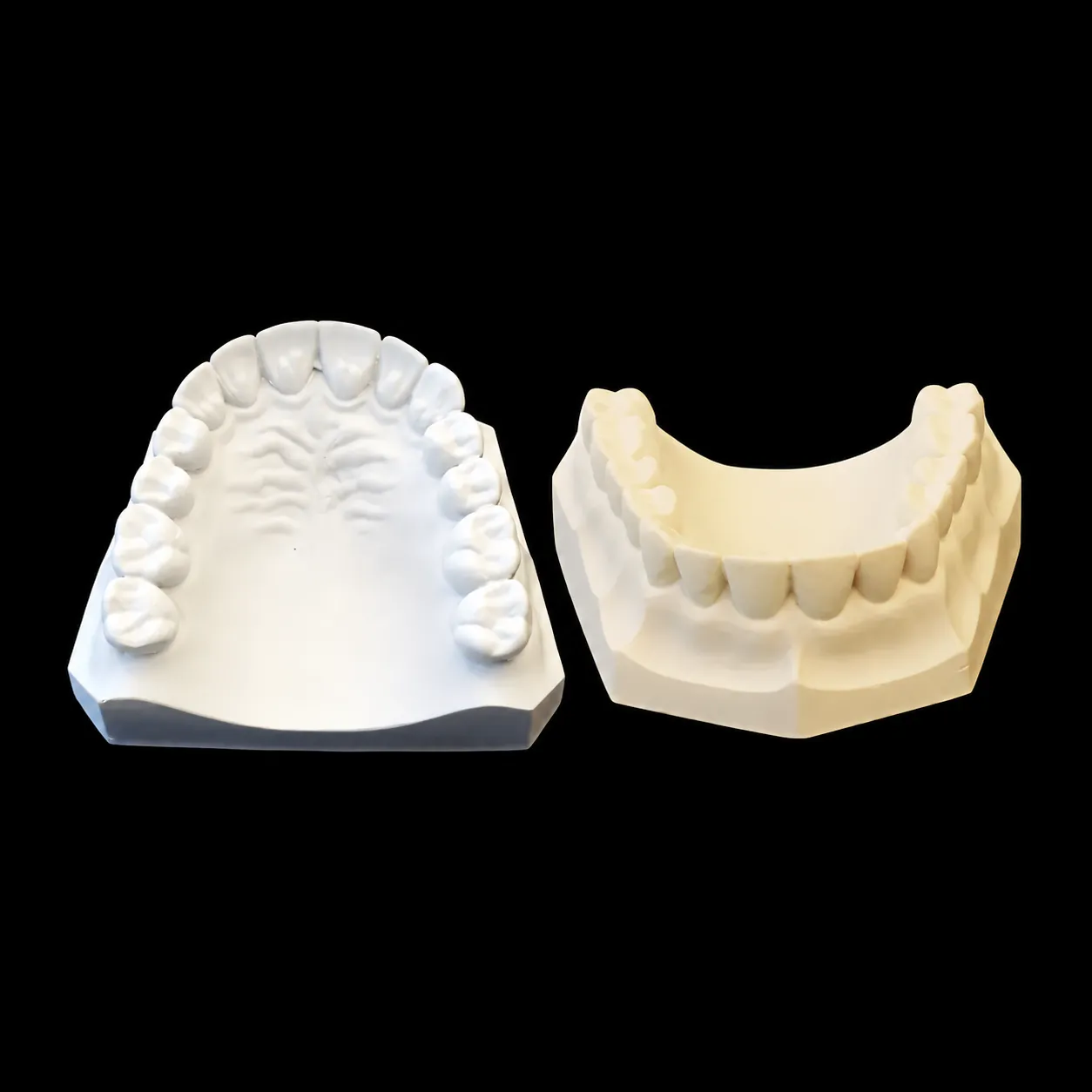 Plaster dental models prepared for high-accuracy scanning and final milling